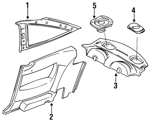 Interior Trim - Quarter Panels for 1994 Mazda MX-6 #0