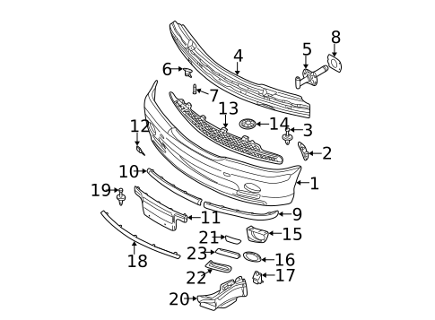 Bumper & Components - Front for 2000 BMW 328i #1