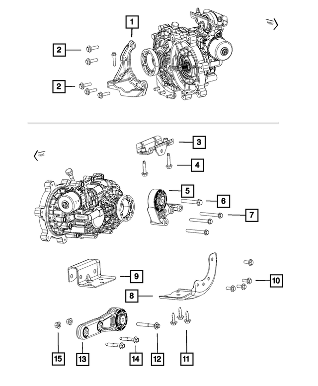 68206050AC - Transmission: Engine Mount Bracket for Mopar Image