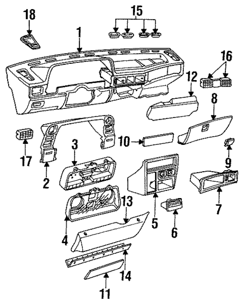 Instrument Panel for 1992 Pontiac LeMans #0