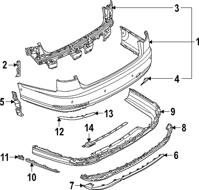 4N0807834ET94 - Body: Bumper Trim for Audi Image