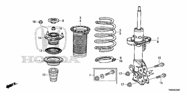 Front Shock Absorber (1.8L) for 2013 Honda Civic #0