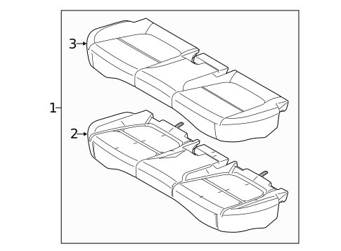 Rear Seat Components for 2021 Hyundai Venue #2