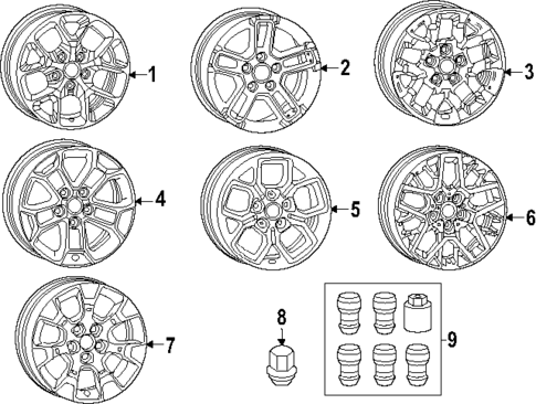 Wheels for 2025 Jeep Gladiator #0