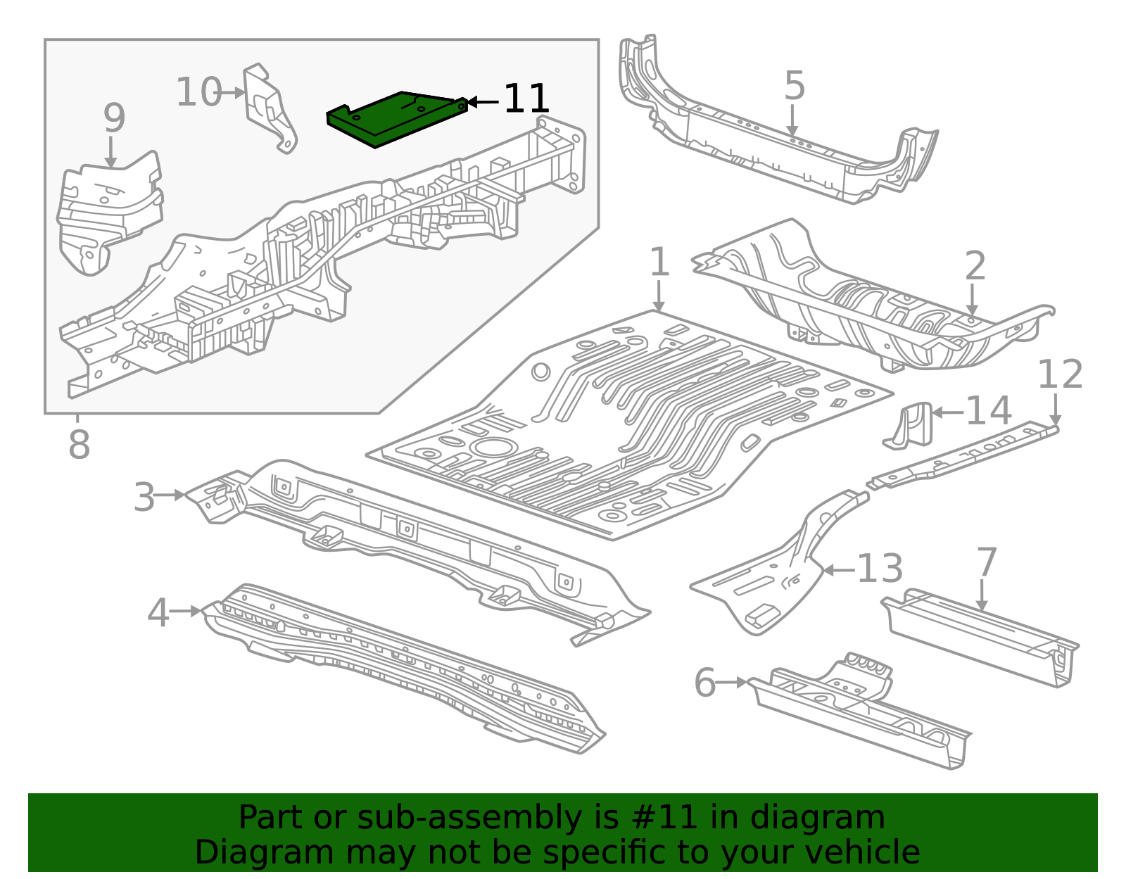 2024-2026 Acura ZDX Floor Extension 85058740 | AcuraPartsNow.com