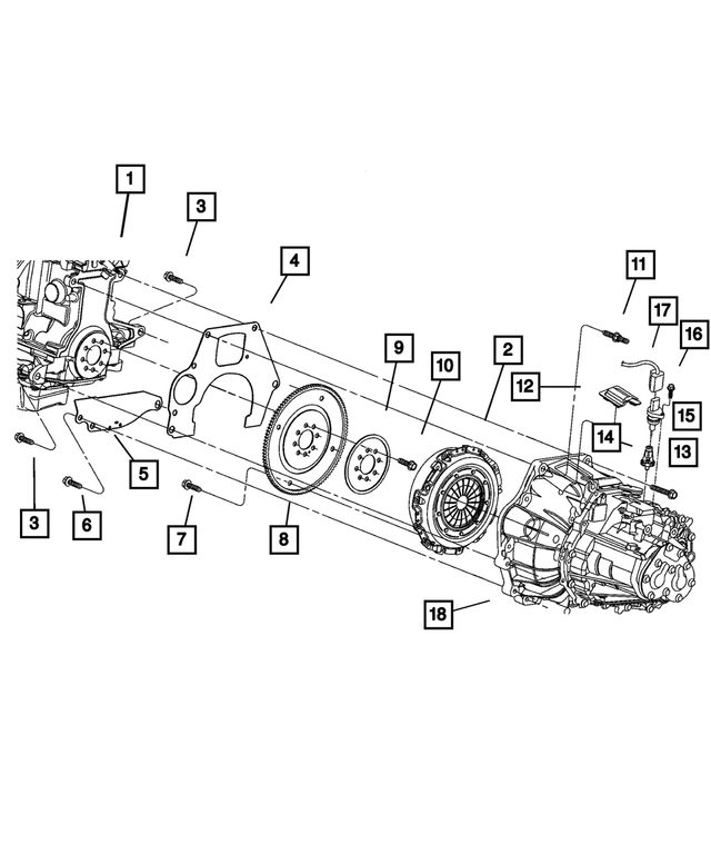6503523 - NVG Manual Transaxle 5 Speed: Hex Head Bolt for Mopar Image image