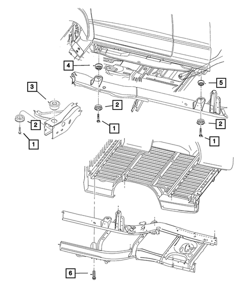 Body Hold Down for 2002 Dodge Dakota #0