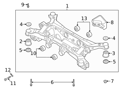 Suspension Mounting for 2022 Hyundai Santa Fe #0