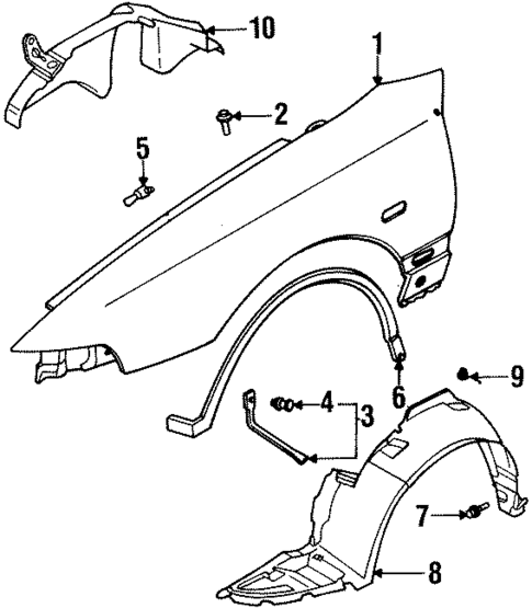 Fender & Components for 1993 Subaru SVX #0