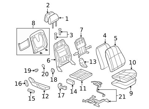 Front Seat Components for 2009 Pontiac G8 #0