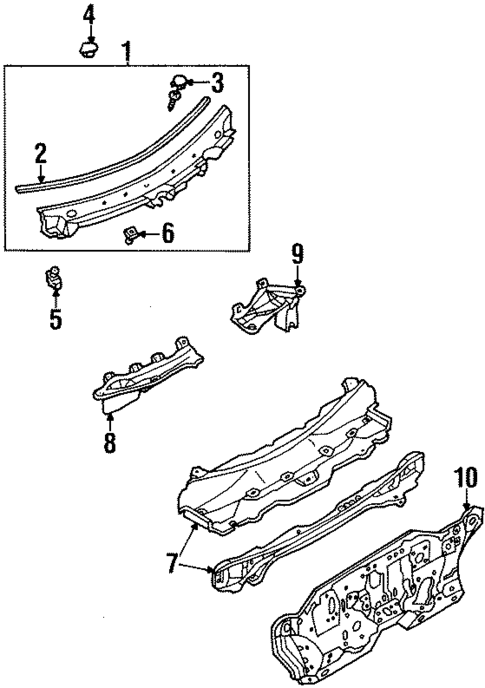 Cowl for 2003 Ford Escort #0