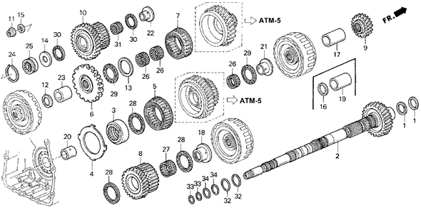 AT Countershaft for 1993 Acura Legend #0