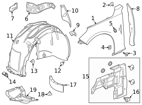 Fender & Components for 2025 Cadillac CT5 #0