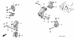 50826SV4000 - Body/Air Conditioning: BRACKET, FR. ENGINE MOUNTING for Honda Image