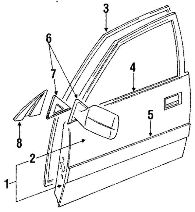 7572060021 - : Moulding Assembly,  Front Door Belt,  Left for Toyota Image