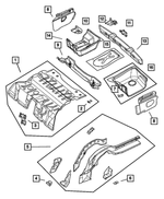 5139030AA - Body Sheet Metal Except Doors: Rear Floor Pan for Chrysler: Crossfire Image
