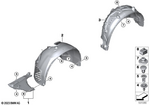 51719641495 - Vehicle Trim: Cover, Wheel Housing, Bottom Left for Mini: Countryman SE ALL4 Image image