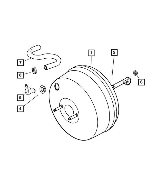 HWV01132AA - : Brake Booster Hose for Mopar Image