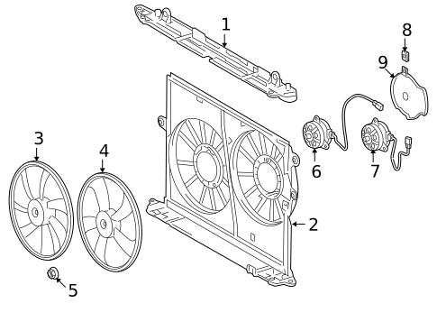 Cooling Fan for 2010 Toyota Corolla #0