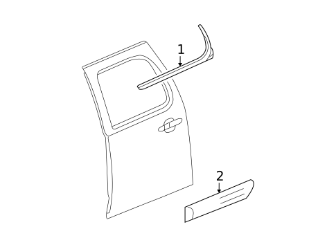 Exterior Trim - Rear Door for 2007 Chevrolet Avalanche #0