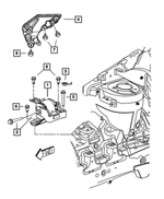 6104412AA - 2.0L Turbo Diesel; Engine: Hex Head Bolt And Coned Washer, Mounting for Mopar Image