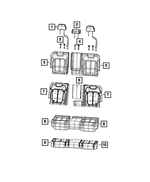 6PL83WT3AC - Interior Trim: Headrest Sleeve, Locking for Jeep: Grand Cherokee, Grand Cherokee L Image