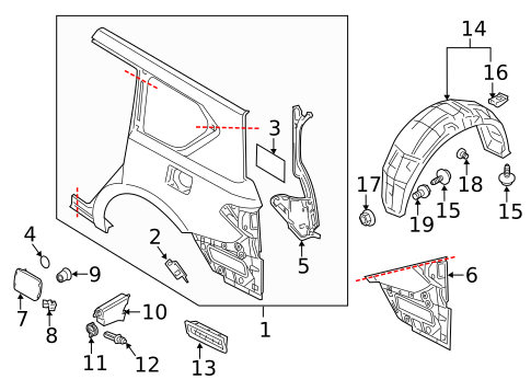 Quarter Panel & Components for 2019 INFINITI QX80 #1