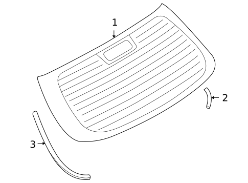Glass - Lift Gate for 2006 Suzuki Reno #0
