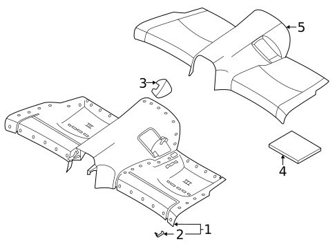 Rear Seat Components for 2023 Porsche 911 #1