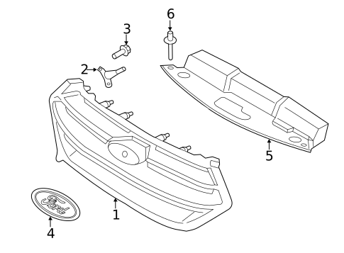 Grille & Components for 2017 Ford Edge #1