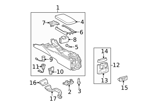 Center Console for 2011 Lexus IS F #0