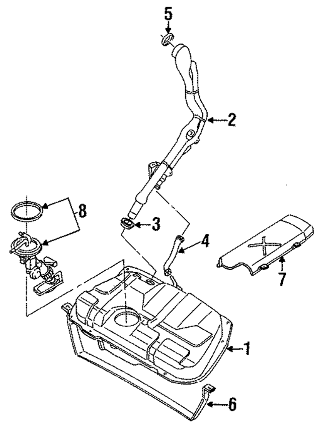 F5RZ9092B - Fuel System: Strap for Ford Image