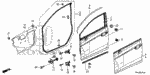72321TR3A01 - Body/Air Conditioning: SEAL, R. FR. DOOR HOLE for Honda Image
