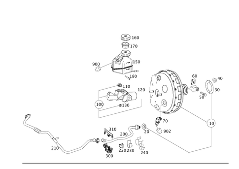 Brake Booster for 2008 Mercedes-Benz C300 #0