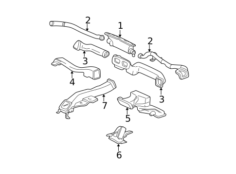 Ducts for 2002 Oldsmobile Bravada #0