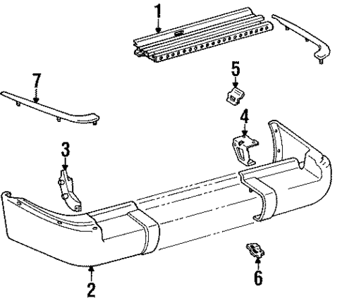 Bumper & Components - Rear for 1991 Toyota Land Cruiser #0