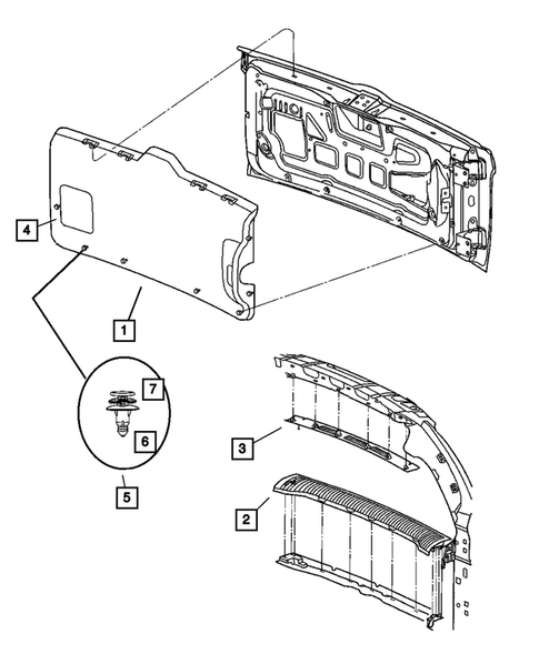 Lift Gate Trim for 2003 Jeep Liberty #0