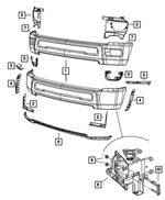 1MQ02HWLAB - Frame, Bumper and Fascia: Front Bumper for Ram: 2500, 3500 Image
