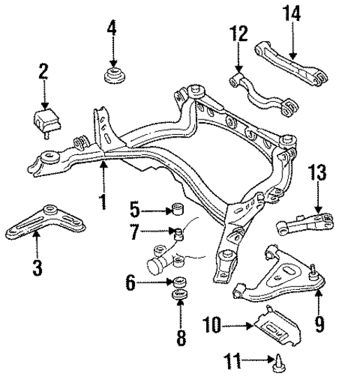 Rear Suspension for 1993 INFINITI J30 #0