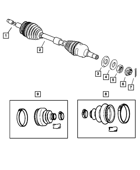 Front Axle Drive Shafts for 2006 Chrysler Town & Country #0