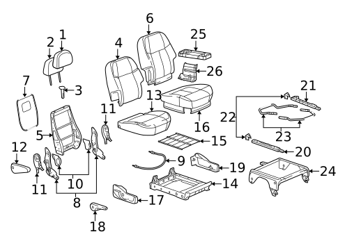 Rear Seat Components for 2007 Saturn Relay #0