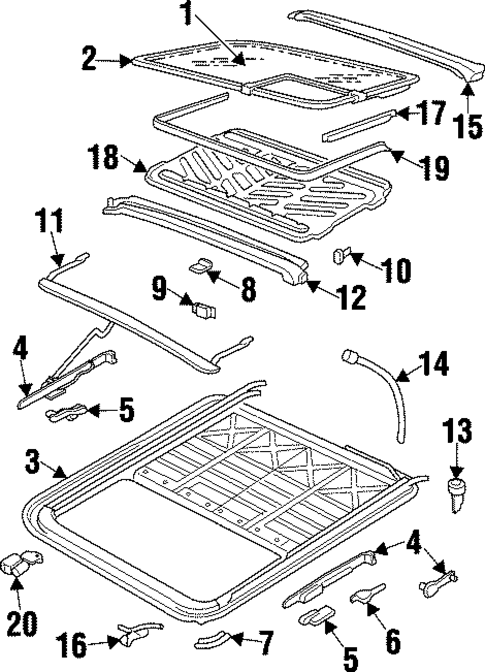 Sunroof for 1998 Cadillac Catera #0