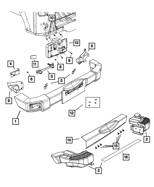 « 1ML22JRPAA –  : Revêtement De Pare-chocs Applique pour Mopar Image »