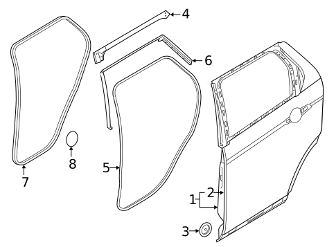 Door & Components for 2022 Land Rover Discovery Sport #0