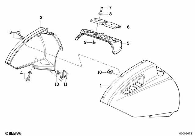 46612308300 - : Front Mudguard, Primed Right for BMW-Motorrad Image
