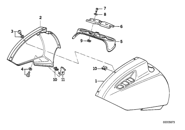 46612308299 - : Front Mudguard, Primed Left for BMW-Motorrad Image