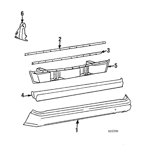 Bumper Assembly - Rear for 1984 Mitsubishi Starion #0