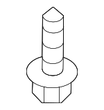 1243103101 - Body: Cargo Lamp Screw for Genesis: G80 | Hyundai: Accent, Elantra, Elantra GT, Genesis, Santa Fe, Santa Fe Sport, Sonata, Tucson Image