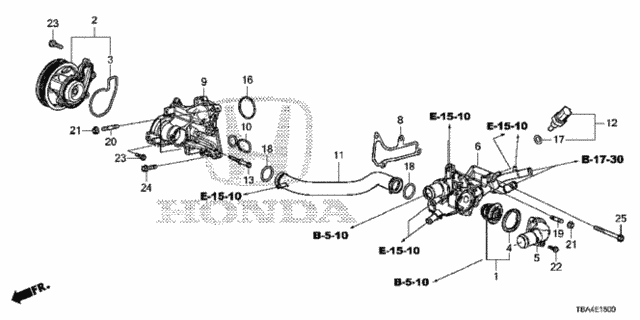 Water Pump (1.5L) for 2016 Honda Civic #0