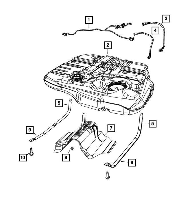 4766515AD - Fuel: Fuel Tank Strap, Right Or Left for Mopar Image image